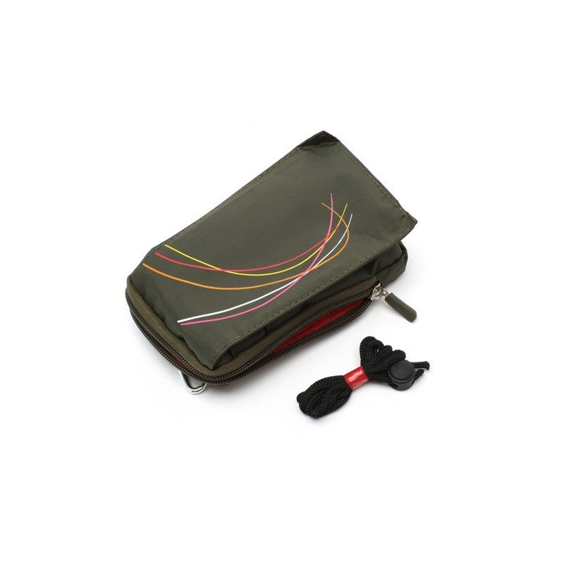 DFV Mobile Multi Functional Vertical Stripes Nylon Pouch Bag Case
