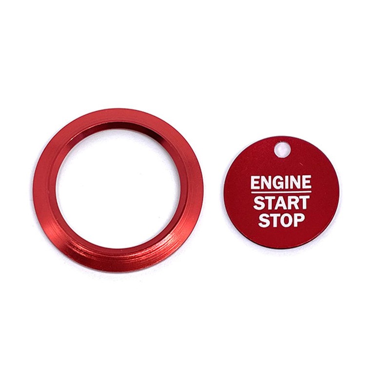 TOPKU Aluminum Engine Start Stop Push Button Cover Trim Compatible