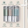 Shampoo and Conditioner Dispenser 3 Chamber No Drill Shower Soap