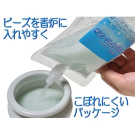 Hualien Incense Burner Ash, Pure Beads α (Alpha), 17.6 oz (500 g), Crystal Beads, Made in Japan, Incense Ash