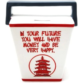 Ebros 6.50 Inch Ceramic Good Fortunes Savings Piggy/Coin/Mon