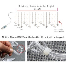 Butterfly Curtain Fairy Lights USB Plug in, 8 Modes 96 LED 11.5FT Firefly Window Twinkle Timer String Lights with Remote for Bedroom Patio Christmas Wedding Party Decoration (Warm White)