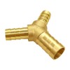 Joywayus 1/2"x 1/2"x 5/8" Barb Reducer, Brass Reducing Y 3-way