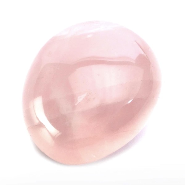 KALIFANO Rose Quartz Palm Stone with Healing & Calming Effects - AAA Grade High Energy Cuarzo Rosa with Information Card - Reiki Worry Crystal Used for Friendship and Love (Family Owned and Operated)