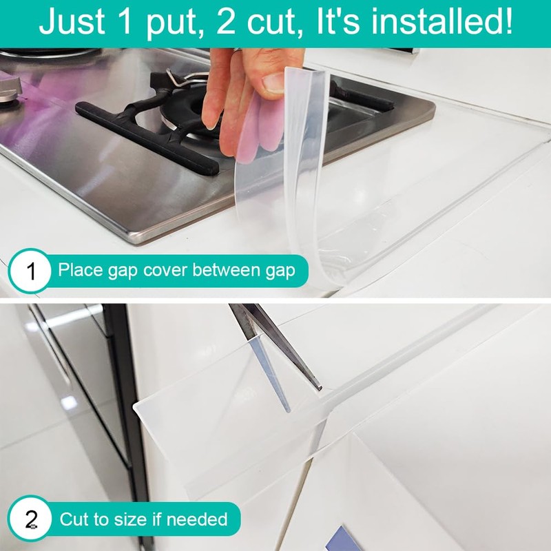 Stove Counter Gap Cover, Kitchen Silicone Oven Gap Filler –