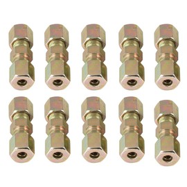 GEARMONSTER 10 pieces brake line connectors, 4.75 mm brake line connector, brake line connector for brake line without flanging connectors, brake pipe fittings without flanging