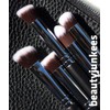mini Kabuki Makeup Brush Set with Free Case: Includes Blending,