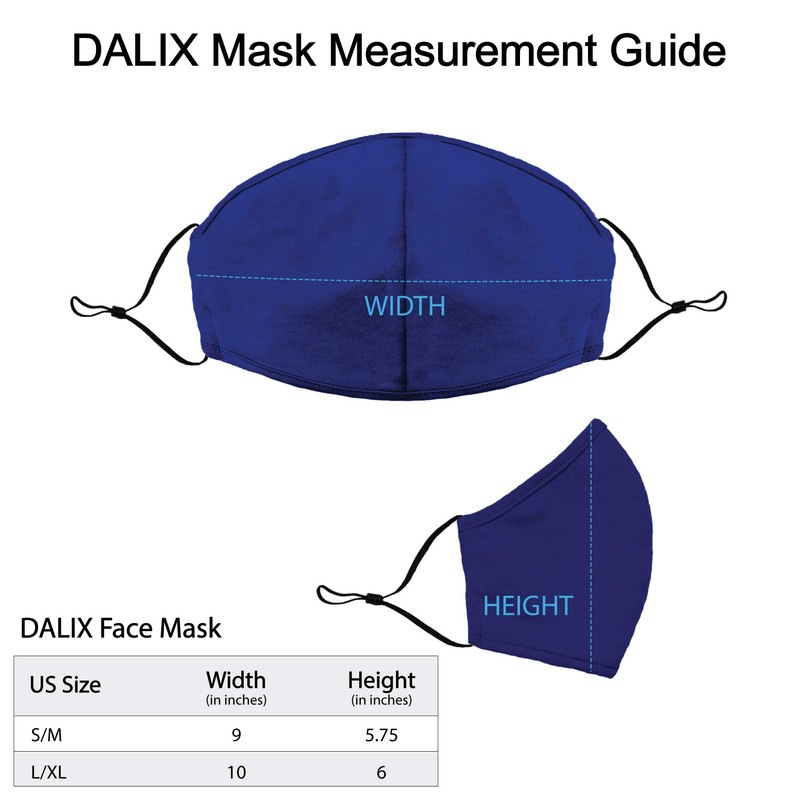 DALIX Cloth Face Mask Reuseable Washable in Royal Blue Made