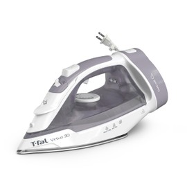 T-Fal Virtuo Steam Iron for Clothes with Retractable Cord, Portable Iron and Steamer for Clothes, Ceramic Nonstick Soleplate, 1500 Watts, Anti-Drip, Auto-Off, Scratch Resistant, Grey