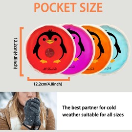 Large Hand Warmers Click, Reusable Snap Heat Pack, Hand Warmers Boil Click Heat Pocket Hand Warmer, Pouch Gel Hand Warmers Long Lasting Warmth (Diameter 12cm（4 pcs）, Large Hand Warmer)