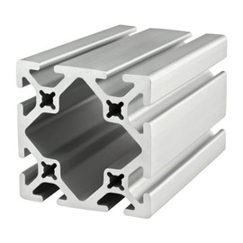 8020, 3030, 15 Series 3 Inch x 3 Inch Square T-Slotted Aluminum Extrusion DIY Extruded Linear Slot Bar Rail 80/20 (Smooth, Clear Anodize, 24" Long)