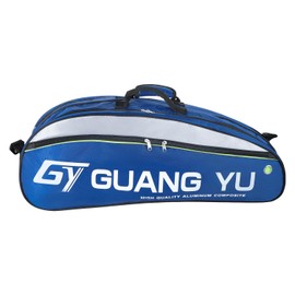 ITODA Large Capacity Waterproof Tennis Bag 6 Pack Badminton Racquet Handbag Portable Squash Racket Carrying Bag Adjustable Strap Battledore Sport Duffel Gym Equipment Carry Case Blue