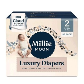 Millie Moon New All Natural Millie Moon Disposable Diapers Cloud Touch Softness Size 2
