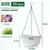 T4U 10 Inch Hanging Planters for Indoor Plants, 2 Pack