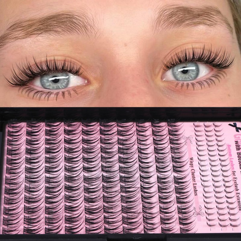 Wispy Lash Clusters Natural Eyelashes Individual C Curl 260pcs Manga