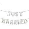 Just Married Banner Silver
