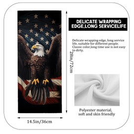 ainori Eagle 2 Pack Hand Towels,14.5x28 Inch,American Flag Bald Bird Kitchen Dish Towel Set Decor,Polyester,Absorbent,Versatile Decorative Handtowel for Bath,Bathroom,Laundry Room,Handtowels Gifts