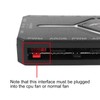 ARGB PWM Fan Hub, Addressable 5V-3PIN 2-in-1 RGB Computer PC