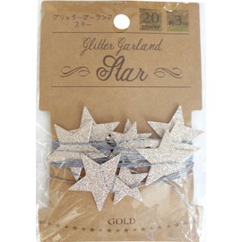 El O Glitter Garland, Star Gold