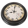 12 Inch Outdoor Clock Waterproof with Thermometer Retro Wall Clock