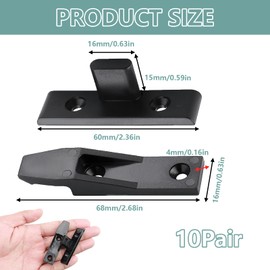 10 Pairs Push in Plinth Fasteners, Keku AS Push Fittings EH Drop On Fittings Cabinet Cupboard Plinth Connector Press Fit Panel Clips Hook Push Plinth Fastener Fittings for Kitchen Cabinets More