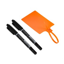 Tenshun 100 Pieces Plastic Tags Hanging Label Tags Waterproof Tags Writable Storage Tag Identification Tags Seal Tags Zip Tie Plastic Seals Shipping Tags Logistics Use with Two Permanent Marker Pens