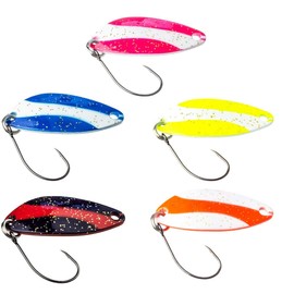 FISHINGFAY Trout Spoon Set Swing, Weight: 3.7 g, Length: 3.2 cm, Trout Bait, Trout Spoons, Trout Bait for Fishing for Trout, Char and Bass