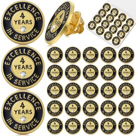 Ferreve 50 Pcs Year of Service Pin Employee Excellence Award Lapel Pin Performance Recognition Reward Anniversary