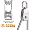 2PCS Heavy Duty Single Pulley M50 Pulley System Stainless Steel