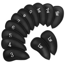 YARNOW 12 Pcs Golf Club Head Covers Golf Covers with Number Printed Golf Iron Head Covers Fit All Irons Clubs