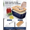 Butter Dish with Lid: Large Butter Dish for Countertop -