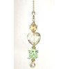 Artisan Tree Frog with Faceted Glass Heart Ceiling Fan Pull