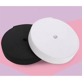 Magnoloran Elastic Band for Sewing, 1.5 Inch Elastic for Sewing Elastic Straps Wig Band Edge Band Knit Spool Sewing Band for Waistbands Pants Clothes & Lace Front Wigs((10 Yard Black, 20 Yard White)