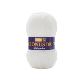 Hayfield Bonus DK Double Knitting, White (961), 100g by Sirdar
