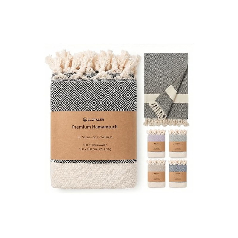 100% Cotton Hammam Towel 180 x 100 cm - Sauna