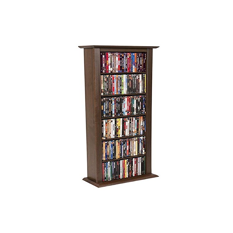 Single Media Storage Tower - Walnut