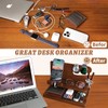 Wood Phone Docking Station - Nightstand Charging Organizer and Cell