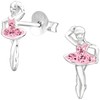 Jayare Children's / Girl's Ballerina 925 Sterling Silver Stud Earrings