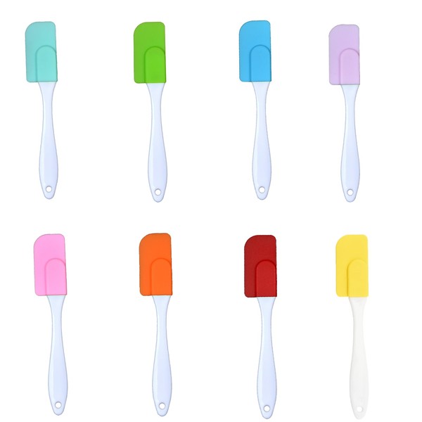 8 Pieces Mini Silicone Scraper Set, High Temperature Heat Resistant