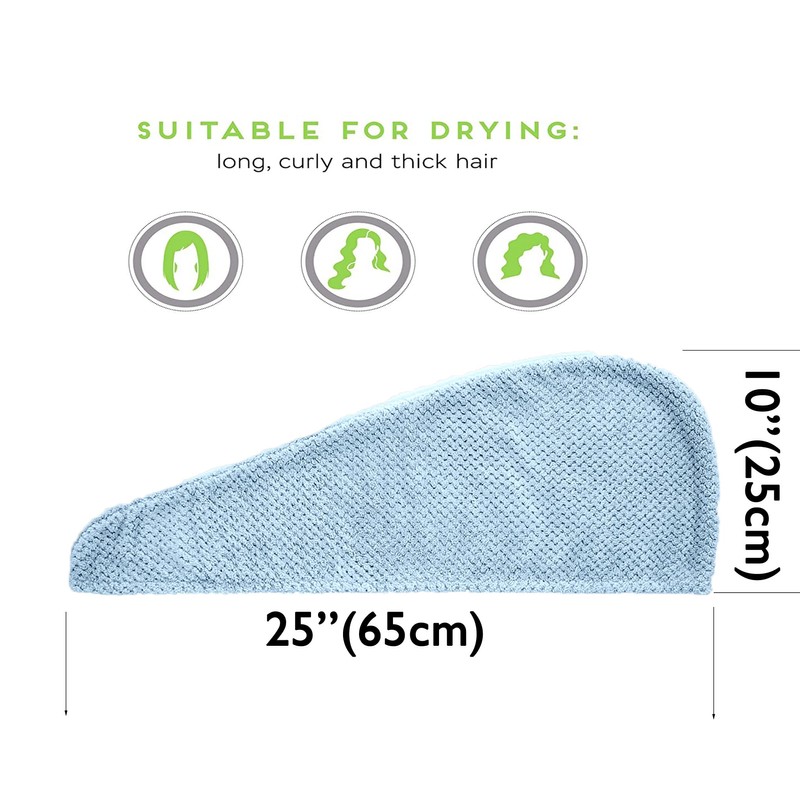 PGlife Hair Towels Wrap, Microfiber Super Absorbent Quick Drying Hair