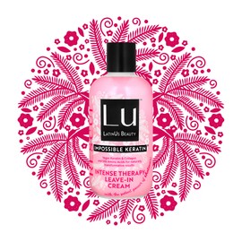 Lu LatinUs Beauty, Intense Therapy Crema Tratamiento Reparador con Keratina Vegana para Cabello Fuerte, Brillante y Saludable, 8 oz