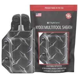 Clip & Carry Kydex Multitool Sheath for The Leatherman Surge - Made in USA - EDC Multi Tool Sheath Holder Holster Cover - Diamond Plate