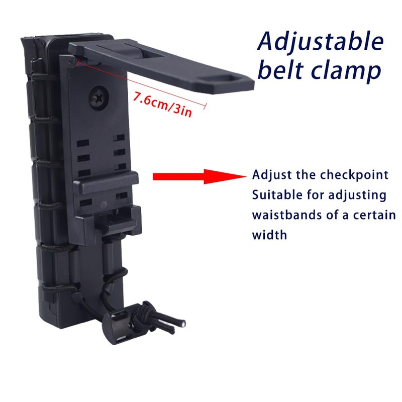 360-Degree Rotating MOLLE Clip Baton Holder - Telescopic Holster for