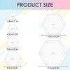 6 Pieces Hexagon Quilting Templates Set (1In,1.5In,2In,3In,4In,5In) with 1/4" Seam