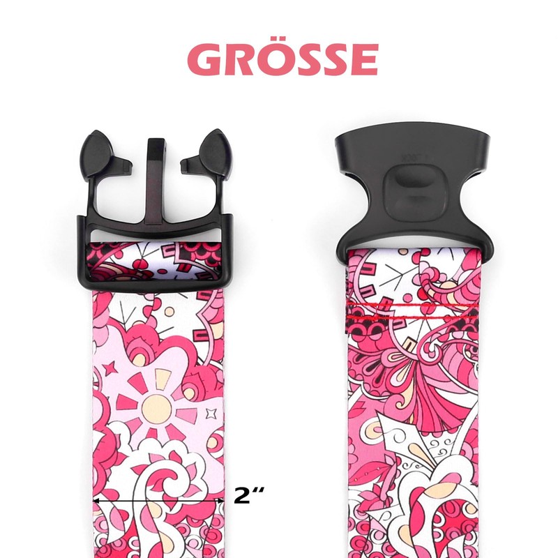 Pack of 4 Suitcase Strap, Adjustable Suitcase Strap, Pink