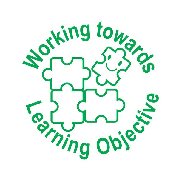 Working Towards Learning Objective Stamper - Green