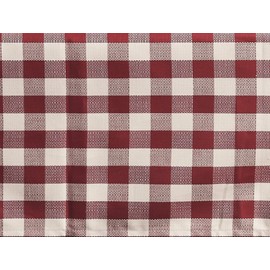 texpot Napkin 50 x 50 cm Ruby White Checked Cotton 2 cm Checked
