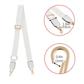 XINGSHUNFU Wide Shoulder Strap Adjustable Replacement Belt Canvas Purse Strap Crossbody Bag Handbag Strap(White)