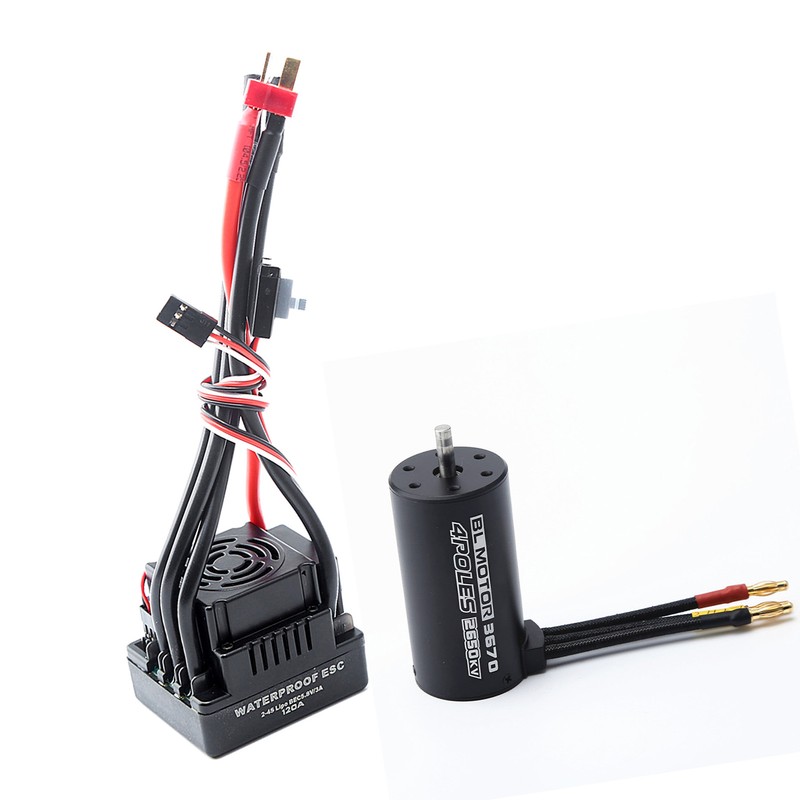 Waterproof 3670 2650KV Brushless Motor 120A Brushless ESC Combo Set