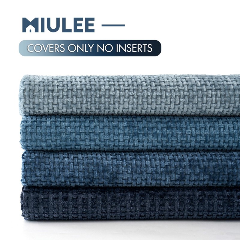 MIULEE Pack of 4 Couch Throw Pillow Covers 20x20 Inch